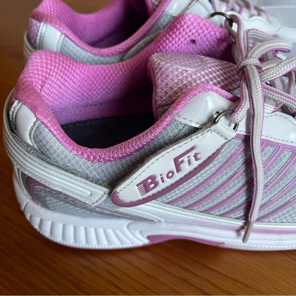 Orthofeet BioFit Verve 973 Tie-Less Comfort Sneakers Pink/Gray Size 10 Wide